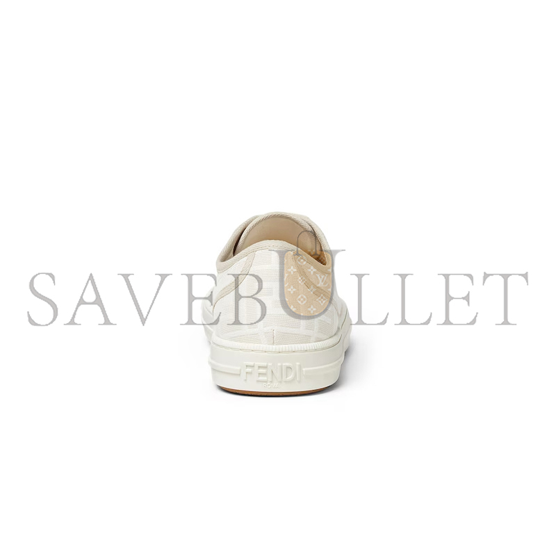FENDI DOMINO WHITE FABRIC LOW-TOPS 7E1553AK1PF1GQF